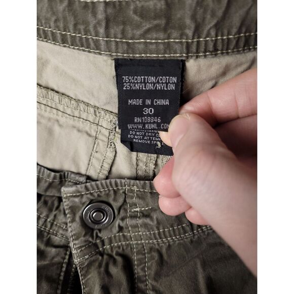 Kuhl Cargo Shorts Men's 30 Vintage Patina Hiking 11" Inseam Zip Pocket - Picture 3 of 7